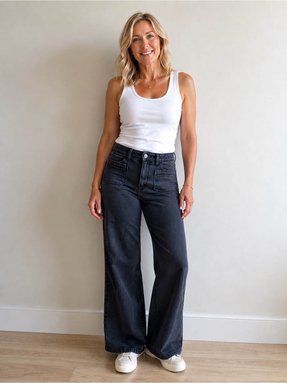 Velvet Heart Mala High Rise Wide Leg Jeans | Black Denim | Size 28